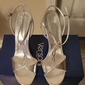Versani Metallic Silver Heels